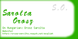 sarolta orosz business card